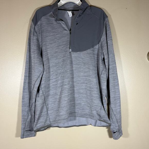 DSG Running 1/2 Zip Pullover XL Grid Fleece Grey Moisture Wicking  Men’s - Picture 1 of 6